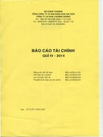 Báo cáo tài chính quý 4 năm 2014 - Công ty Cổ phần Nước giải khát Chương Dương