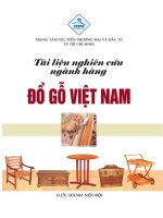 Tài liệu nghiên cứu ngành hàng đồ gỗ của Việt Nam