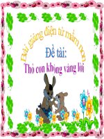 Bài giảng điện tử đề tài Thỏ con không vâng lời