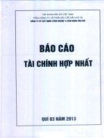 Báo cáo tài chính hợp nhất quý 3 năm 2013 - Công ty Cổ phần Xây dựng công nghiệp và dân dụng Dầu khí