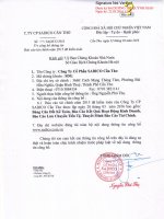 Báo cáo tài chính năm 2015 (đã kiểm toán) - Công ty Cổ phần Sadico Cần Thơ