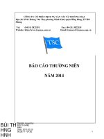 Báo cáo thường niên năm 2014 - Công ty cổ phần Dịch vụ Vận tải và Thương mại