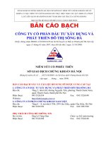 Bản cáo bạch - Công ty Cổ phần Đầu tư Xây dựng và Phát triển Đô thị Sông Đà