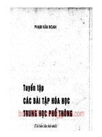 Tuyển tập các bài tập hóa học THPT