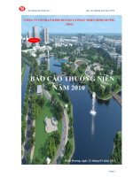 Báo cáo thường niên năm 2010 - Công ty Cổ phần Kinh doanh và Phát triển Bình Dương