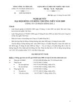 Nghị quyết đại hội cổ đông ngày 22-04-2009 - Công ty Cổ phần Sông Đà 2