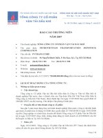 Báo cáo thường niên năm 2007 - Tổng công ty Cổ phần Vận tải Dầu khí