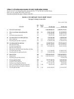 Báo cáo tài chính hợp nhất quý 4 năm 2014 - Công ty Cổ phần Kinh doanh và Phát triển Bình Dương