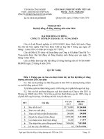 Nghị quyết Đại hội cổ đông thường niên - Công ty cổ phần Than Hà Tu - Vinacomin