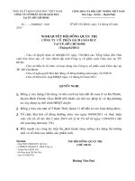 Nghị quyết Hội đồng Quản trị ngày 22-01-2011 - Công ty cổ phần Sách Giáo dục tại T.P Hồ Chí Minh