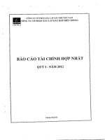 Báo cáo tài chính hợp nhất quý 1 năm 2012 - Công ty Cổ phần Xây lắp Dầu khí Miền Trung