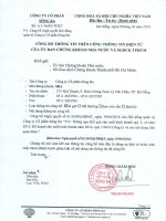 Nghị quyết Hội đồng Quản trị - Công ty Cổ phần Sông Ba