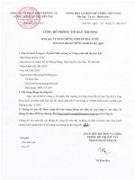 Nghị quyết Hội đồng Quản trị - Công ty Cổ phần Môi trường và Công trình Đô thị Sơn Tây