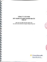 Báo cáo tài chính năm 2011 (đã kiểm toán) - Công ty Cổ phần Xây dựng và Kinh doanh Địa ốc Tân Kỷ