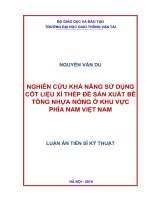 Nghiên cứu khả năng sử dụng cốt liệu xỉ thép để sản xuất bê tông nhựa nóng ở khu vực phía nam Việt Nam