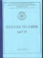Báo cáo tài chính hợp nhất quý 3 năm 2013 - Công ty cổ phần Vận chuyển Sài Gòn Tourist