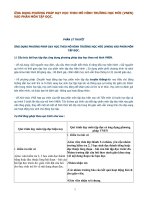 ỨNG DỤNG PHƯƠNG PHÁP dạy học THEO mô HÌNH TRƯỜNG học mới