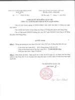 Nghị quyết Hội đồng Quản trị - Công ty Cổ phần Bóng đèn Phích nước Rạng Đông