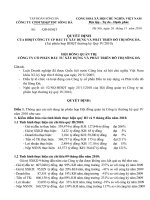 Nghị quyết Hội đồng Quản trị ngày 26-11-2010 - Công ty Cổ phần Đầu tư Xây dựng và Phát triển Đô thị Sông Đà