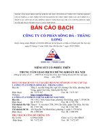 Bản cáo bạch - Công ty cổ phần Sông Đà - Thăng Long