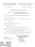 Nghị quyết Đại hội cổ đông thường niên - Công ty Cổ phần Môi trường và Công trình Đô thị Sơn Tây