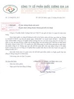 Nghị quyết Đại hội cổ đông bất thường ngày 22-06-2011 - Công ty Cổ phần Quốc Cường Gia Lai