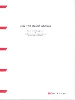 Báo cáo tài chính năm 2007 (đã kiểm toán) - Công ty Cổ phần Kỹ Nghệ Lạnh