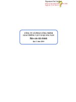 Báo cáo tài chính quý 2 năm 2014 - Công ty Cổ phần Công trình Giao thông Vận tải Quảng Nam