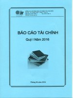 Báo cáo tài chính quý 1 năm 2016 - Công ty Cổ phần Đầu tư Điện Tây Nguyên