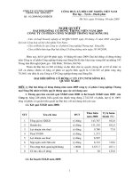 Nghị quyết đại hội cổ đông ngày 18-04-2009 - Công ty Cổ phần Công nghiệp Thương mại Sông Đà