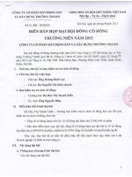 Nghị quyết Đại hội cổ đông thường niên năm 2015 - Công ty cổ phần Bất động sản và Xây dựng Trường Thành