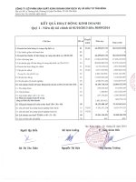 Báo cáo tài chính hợp nhất quý 1 năm 2014 - Công ty cổ phần Sản xuất Kinh doanh Xuất nhập khẩu Dịch vụ và Đầu tư Tân Bình