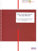 Báo cáo tài chính hợp nhất năm 2012 (đã kiểm toán) - Công ty Cổ phần Vải sợi May mặc Miền Bắc