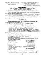 Nghị quyết đại hội cổ đông ngày T2-01-2010 - Công ty Cổ phần Sông Đà 6.06