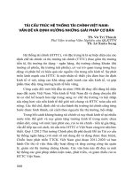 TÁI CẤU TRÚC HỆ THỐNG TÀI CHÍNH VIỆT NAM: VẤN ĐỀ VÀ ĐỊNH HƯỚNG NHỮNG GIẢI PHÁP CƠ BẢN