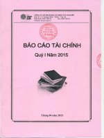Báo cáo tài chính quý 1 năm 2015 - Công ty Cổ phần Đầu tư Điện Tây Nguyên