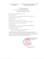 Báo cáo tài chính hợp nhất quý 3 năm 2015 - Công ty Cổ phần Tập đoàn Thiên Long