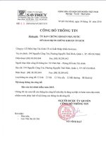 Báo cáo tài chính năm 2015 (đã kiểm toán) - Công ty Cổ phần Hợp tác kinh tế và Xuất nhập khẩu SAVIMEX
