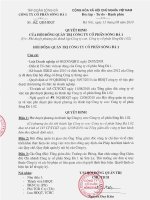 Nghị quyết Hội đồng Quản trị ngày 13-8-2010 - Công ty Cổ phần Sông Đà 1