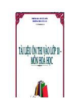 Tài liệu ôn thi vào lớp 10 môn hóa học