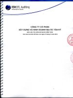 Báo cáo tài chính năm 2014 (đã kiểm toán) - Công  ty Cổ phần Xây dựng và Kinh doanh Địa ốc Tân Kỷ