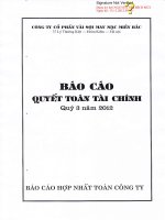 Báo cáo tài chính hợp nhất quý 3 năm 2012 - Công ty Cổ phần Vải sợi May mặc Miền Bắc