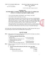 Nghị quyết Đại hội cổ đông thường niên năm 2011 - Công ty Cổ phần Tập đoàn Thiên Long