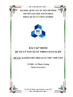 Kaizen hỗ trợ Lean (Sản xuất tinh gọn) như thế nào? - Báo cáo Đại Học Bách Khoa