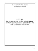 Tai lieu tuyên truyền  cong tac an ninh trật tự và an toàn xã hội năm 2015