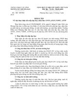 Báo cáo thực hiện nền nếp dạy học, đảm bảo an toàn tai nạn tương thích, an toàn vệ sinh thực phẩm trong tường học năm học 2015-2016