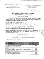 Nghị quyết Đại hội cổ đông thường niên - Tập đoàn Vingroup - Công ty Cổ phần