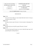 ĐỀ THI QUẢN lý NHÀ nước về văn hóa