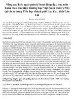 Nâng cao hiệu quả quản lý hoạt động dạy học môn toán theo mô hình trường học việt nam mới