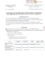 Nghị quyết Hội đồng Quản trị - Tổng Công ty Cổ phần Tái bảo hiểm quốc gia Việt Nam